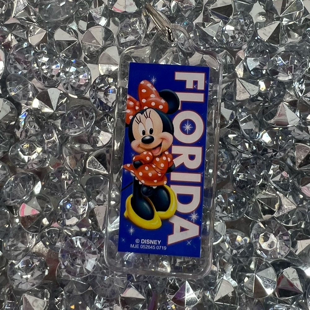 Disney Minnie Mouse Florida Keychain - Blue, Red, Yellow